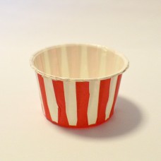 Greaseproof Cupcake Cases Red White Stripe Pattern 25 pcs set